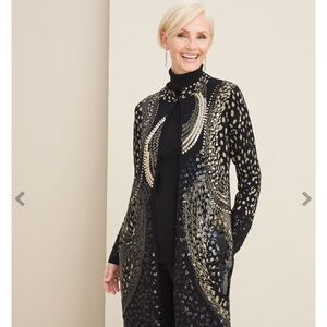 Elegant Black and Gold beaded cardigan